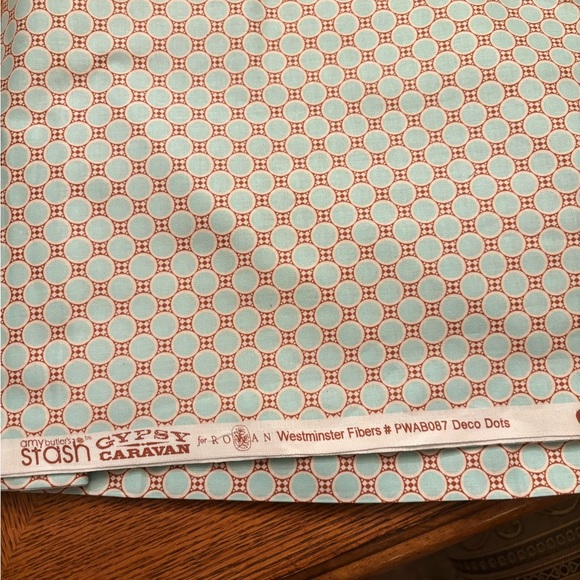 Amy Butler Stash Gypsy Caravan Fabric in Blue and Brown 2 yards - Picture 1 of 2